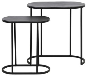 Kovové odkladacie stolíky v súprave 2 ks 26x53 cm Bocov – Light &amp; Living