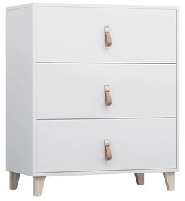 Komoda, biela, ABS hrany, FIERA 3S
