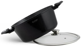 Čierna lesklá sada hrncov - 12 kusov