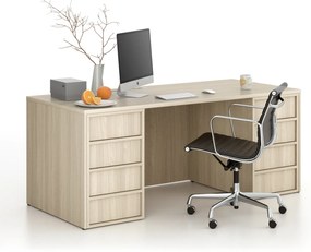 Kancelársky prístavný kontajner FRAME, 428 x 763 x 721 mm, dub prírodný