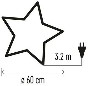 Vianočná dekorácia 1xE14/25W/230V pr. 60 cm zlatá