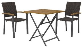 Livarno home Skladací záhradný stôl Valencia + Záhradná stolička Valencia, 2 kusy  (800008285)