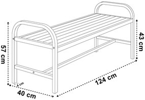 Zahradní lavička Sobo 124 cm černá