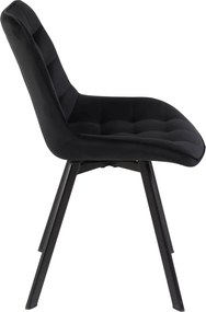 SI Monti Velvet stolička čierna