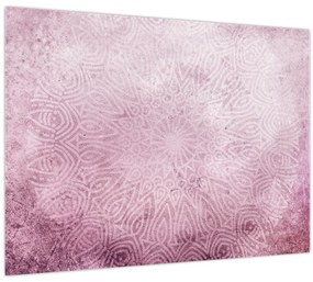 Obraz - Mandala v ružovej stene (70x50 cm)