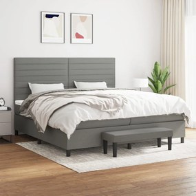 Boxspring posteľ s matracom tmavosivá 200x200 cm látka 3136702