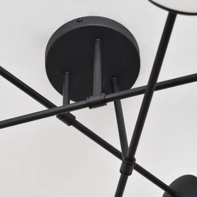 Prisadený luster MOON 6xE27/15W/230V čierna