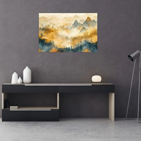Obraz - Pohorie, akvarel (90x60 cm)