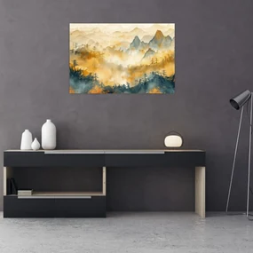 Obraz - Pohorie, akvarel (90x60 cm)