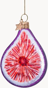 Ručne fúkaná vianočná ozdoba Purple Fig