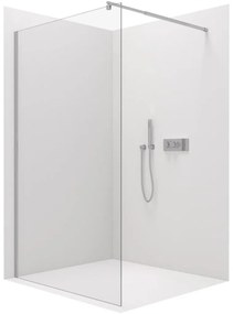 Cerano Onyx, sprchová zástena Walk-in 130x200 cm, 8mm číre sklo, chrómový profil, CER-CER-426385