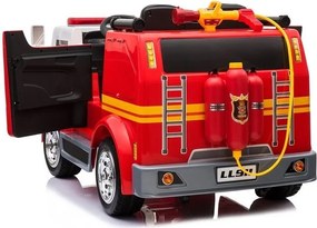 LEAN CARS Pilot LL911 Červené hasičské auto na batérie pre deti