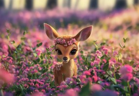 Fototapeta - Roztomilá srnčeka (147x102 cm)