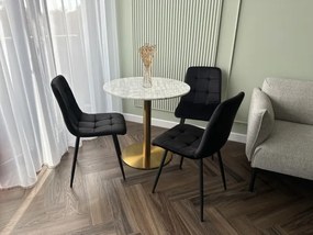 Jedálenská stolička DENVER zamatová, čierna