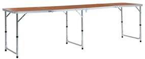 Skladací kempingový stôl 240x60 cm hliníkový 48176