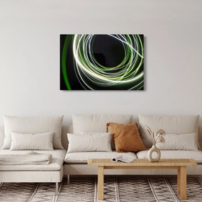 Obraz zelených čiar (90x60 cm)