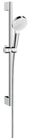 Hansgrohe Crometta, sprchová súprava 1jet so sprchovou tyčou 65 cm, biela/chrómová, HAN-26533400