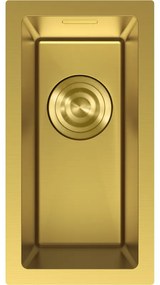 Mexen Trixo, 1-komorový nerezový drez 230 x 440 mm, brúsená zlatá, 6411221000-55