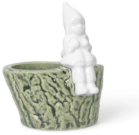 Vianočný svietnik z porcelánu a kameniny Kähler Design Christmas Tales, dĺžka 8,5 cm