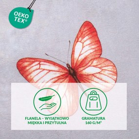 FLANELOVÉ OBLIEČKY FLANELOVE 180X200 CM, 2KS 70X80 CM KVETY