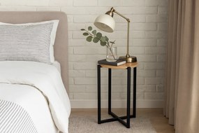 Okrúhly kávový stolík v loftovom štýle 29 x 42 cm