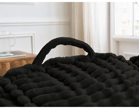 Čierny menčestrový sedací vak Socrate – Bobochic Paris