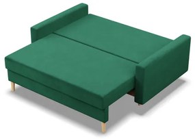 Dvojmiestna pohovka BLANK Elegant rozkladacia, fľaškovo zelená