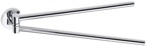 Sapho Sapho, X-ROUND dvojitý držiak uterákov 420mm, otočný, chróm, XR405