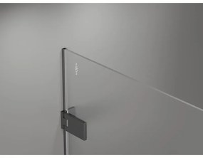 Mexen Lunar-F, sklápací sprchový kút ľavý 95 x 70 cm, 8mm číre sklo, profil grafit brúsený, 836-095-070-66-00-L