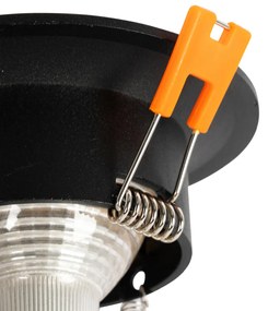 Sada 12 vstavaných bodových svetiel čiernych GU10 50 mm - Gijs