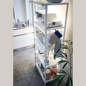 Matne biely oceľový regál 60x170x46,5 cm Tower – YAMAZAKI