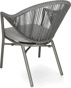 CUBA LIBRE  záhradná stolička s podrúčkami antracit