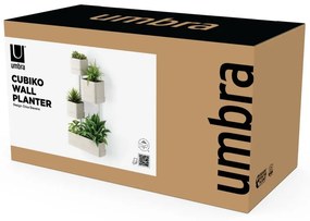 Závesné plastové kvetináče na bylinky v súprave 4 ks Cubiko – Umbra