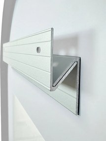 Mereo Mereo, zrkadlo oválne 50x80 cm, LED osvetlenie, rám z brúsenej ocele, MER-CN170S