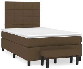 Boxspring posteľ s matracom tmavohnedá 120x190 cm látka 3270358