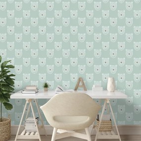 Samolepiaca tapeta roztomilé medvedíky na svetlom pozadí