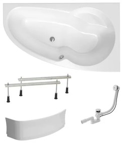 Asymetrická vaňa Laguna Luiza 140x95 cm akrylát pravá SIKOLU1400PANP, 1 ks