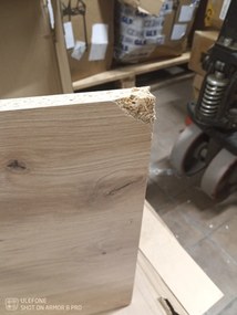 AKCIA Nástenný TV stolík ENTSIAN 150x40cm, dub artisan II. akosť