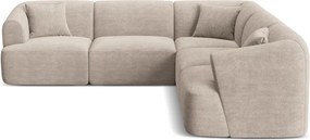 Svetlohnedá menčestrová rohová pohovka Campi – Cosmopolitan Design