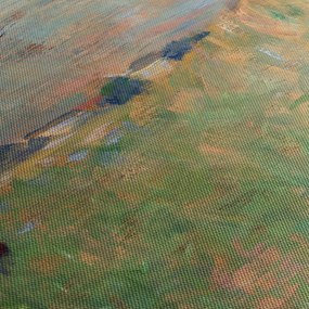 Obraz - Georges Seurat, A Summer Landscape, reprodukcia (s hodinami) (90x30 cm)