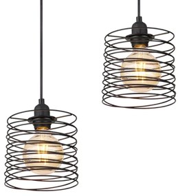 Globo 15640-4H - Luster na lanku TILLY 4xE27/60W/230V čierny