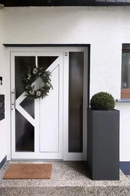 Kvetináč BLOCK, pozink, výška 80 cm, antracit, vr. zavlaž. systému