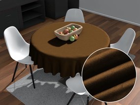 Biante Okrúhly obrus/imitácia brúsenej kože Alcantara ALC-017 Hnedý hrdzavý Ø 50 cm
