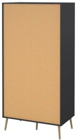 Antracitová šatníková skriňa 99x200 cm Bodo – Tvilum