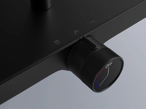 Rea Bari, sprchový set s hlavovou a ručnou sprchovou hlavicou, čierna matná, REA-P0891