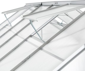 tectake 402478 polykarbonátový skleník s pozinkovanou základňou - 375 x 185 x 195 cm