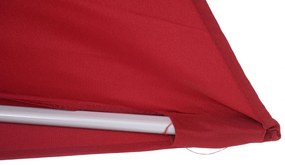 Slnečník polkruh Parla - polyester/hliník - 300cm bordová so stojanom