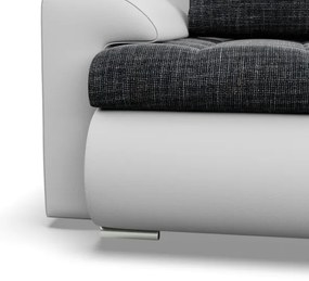 Sedacia súprava FORESTA v tvare U, pravá popolová / biela