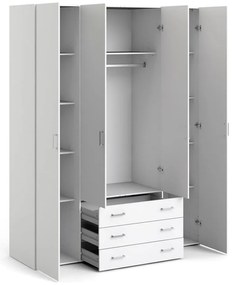 Biela šatníková skriňa 154x200 cm Space – Tvilum