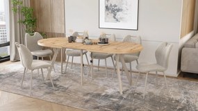 Mazzoni EXPANSO Dub Artisan / kašmírové nohy - OVÁLNY ROZKLADACÍ STÔL 160-360 cm PRE 16-18 OSÔB